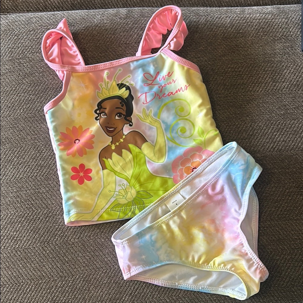 Disney Princess Tiana Swim Set for Kids sz 4